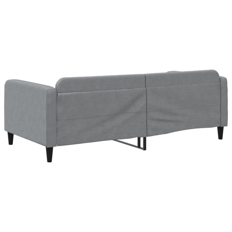 Cadru de pat, gri deschis, 100x190 cm, material textil