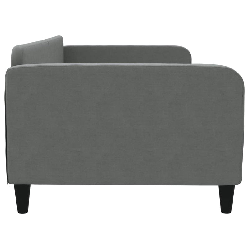 Cadru de pat, gri închis, 100x190 cm, material textil