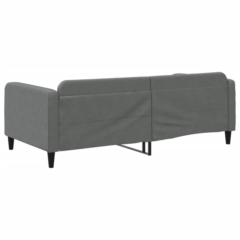 Cadru de pat, gri închis, 100x190 cm, material textil