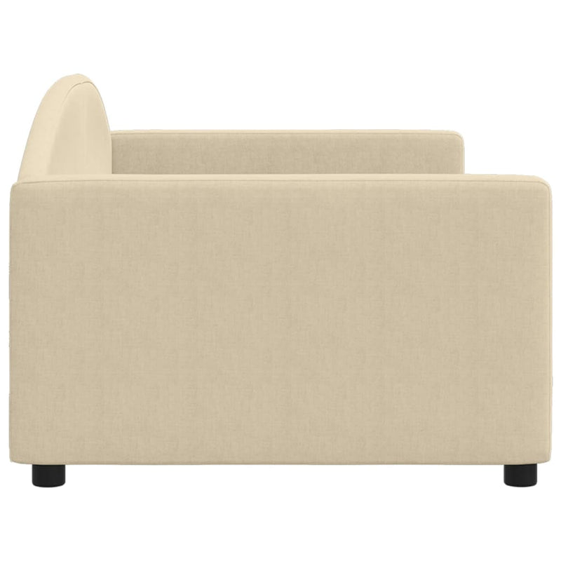 Pat de zi, crem, 90x200 cm, material textil