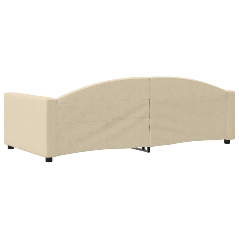 Pat de zi, crem, 90x200 cm, material textil