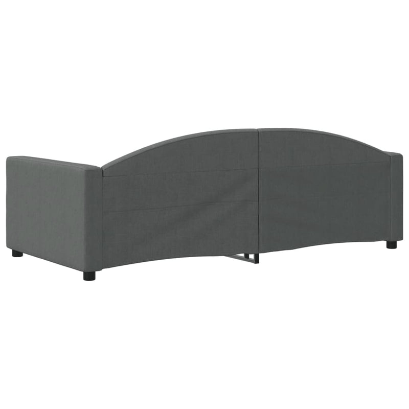 Cadru de pat, gri închis, 90x190 cm, material textil