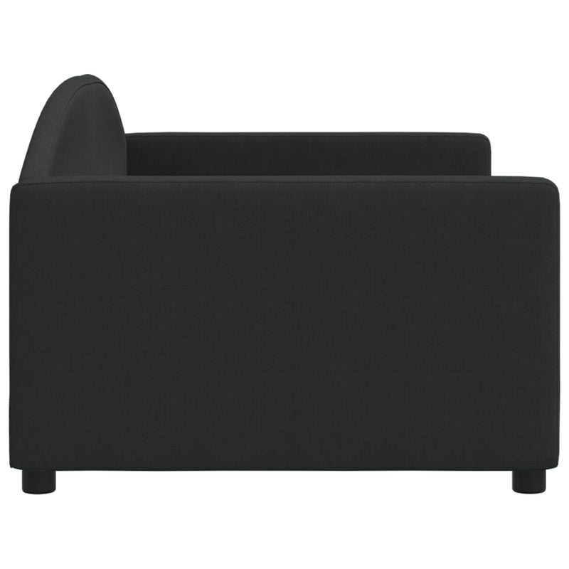 Cadru de pat, negru, 90x190 cm, material textil