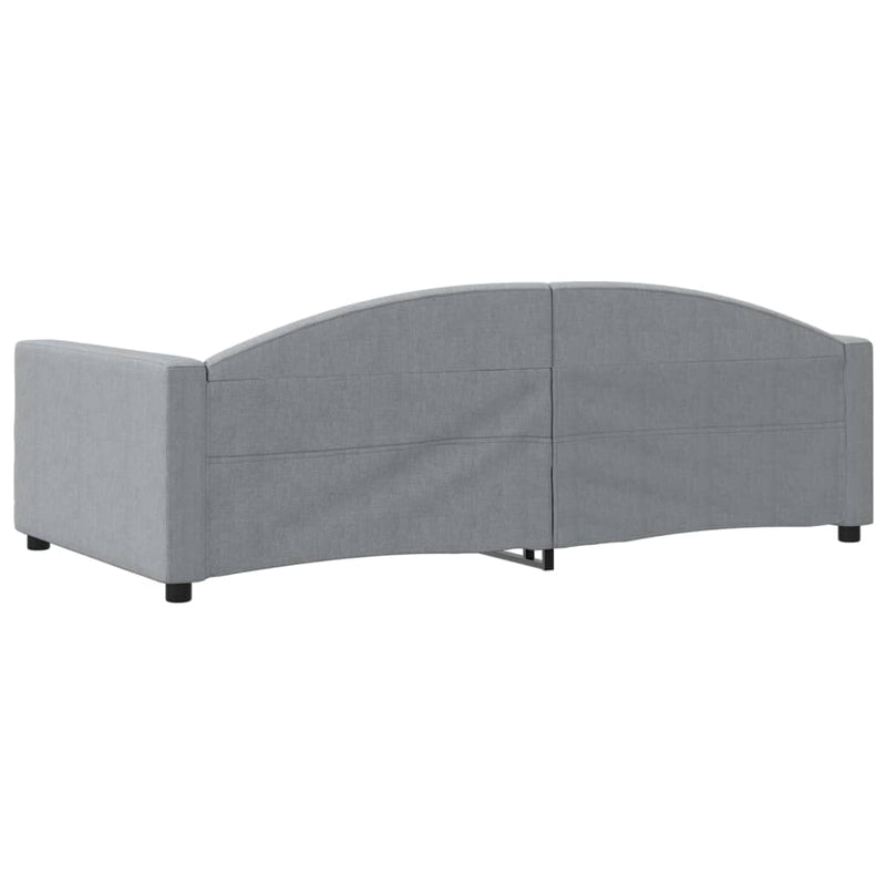 Cadru de pat, gri deschis, 100x190 cm, material textil