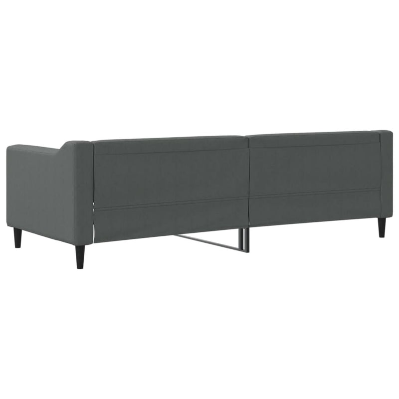 Cadru de pat, gri închis, 80x200 cm, textil