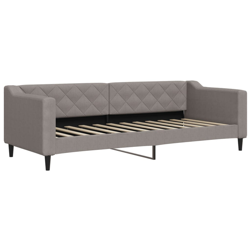 Pat de zi, gri taupe, 80x200 cm, material textil