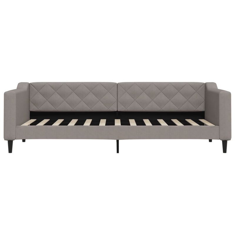Pat de zi, gri taupe, 80x200 cm, material textil