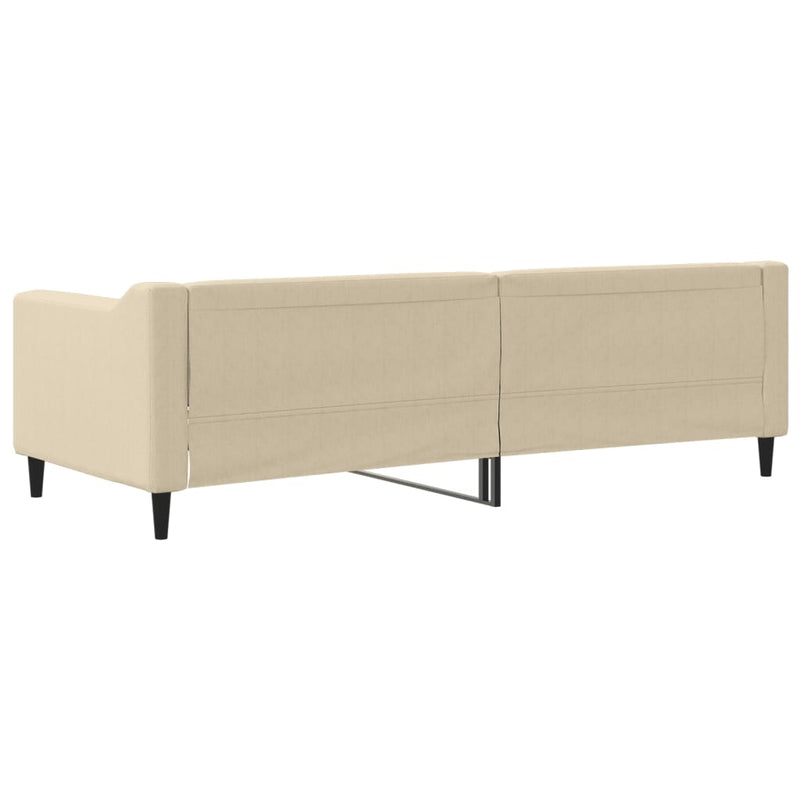 Pat de zi, crem, 80x200 cm, material textil