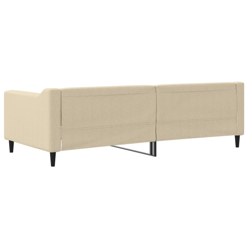 Pat de zi, crem, 90x200 cm, material textil