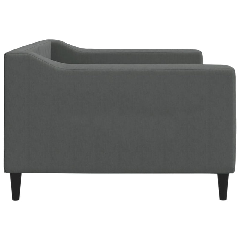 Cadru de pat, gri închis, 90x190 cm, material textil