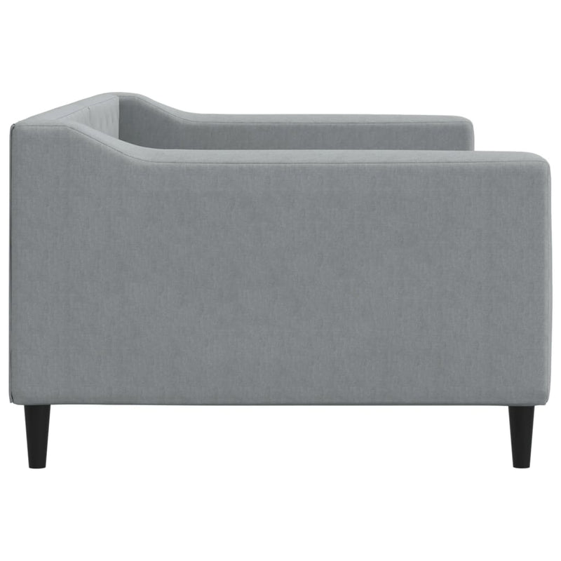 Cadru de pat, gri deschis, 100x190 cm, material textil