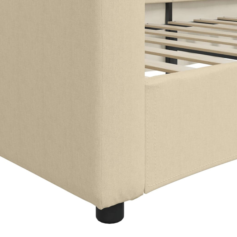 Pat de zi, crem, 80x200 cm, material textil