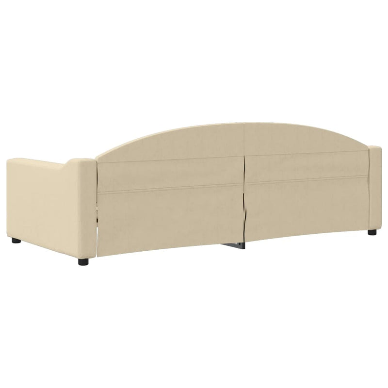 Pat de zi, crem, 90x200 cm, material textil