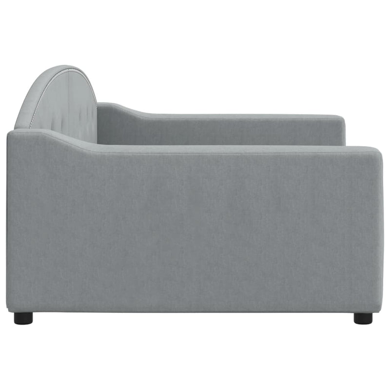 Cadru de pat, gri deschis, 100 x 200 cm, material textil