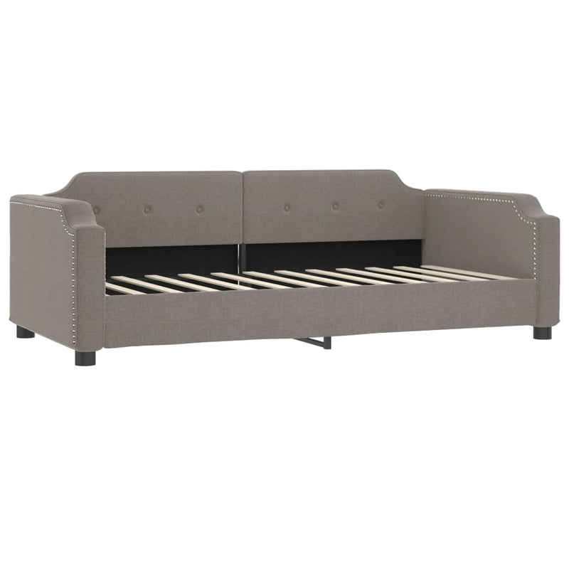Pat de zi, gri taupe, 80x200 cm, material textil