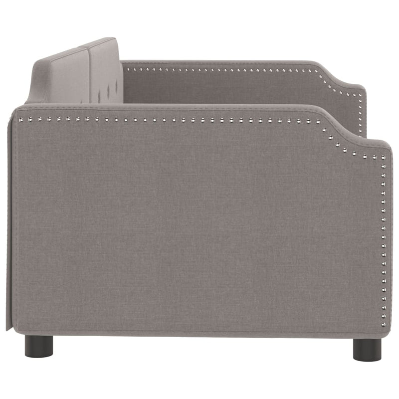 Pat de zi, gri taupe, 80x200 cm, material textil