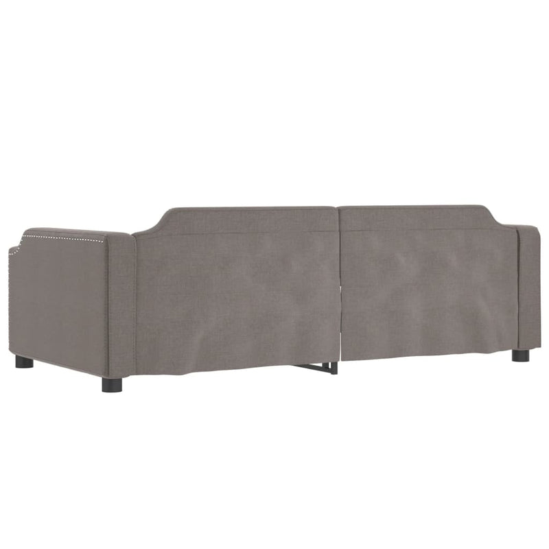 Pat de zi, gri taupe, 80x200 cm, material textil