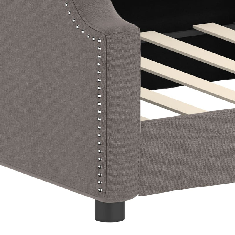 Pat de zi, gri taupe, 80x200 cm, material textil