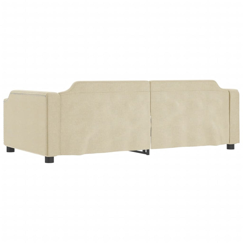 Pat de zi, crem, 80x200 cm, material textil