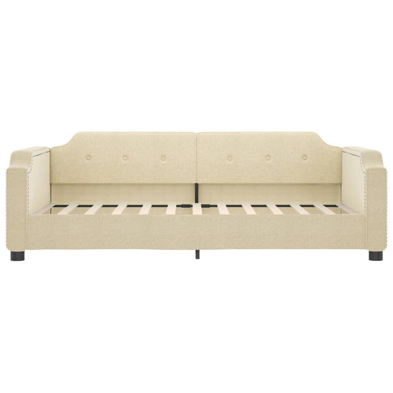 Pat de zi, crem, 90x200 cm, material textil