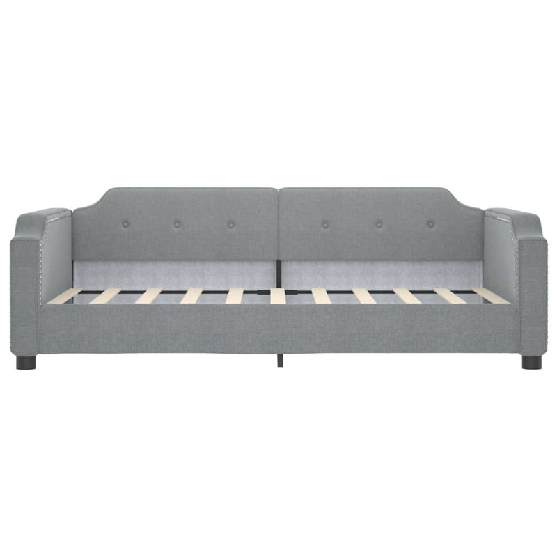 Cadru de pat, gri deschis, 100 x 200 cm, material textil