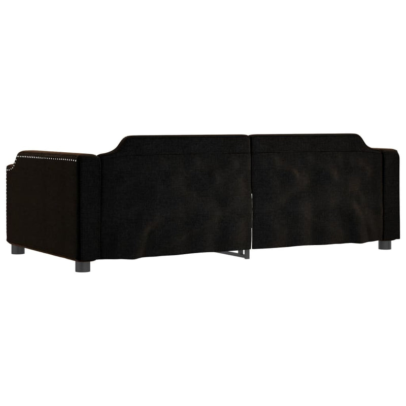 Cadru de pat, negru, 90x190 cm, material textil