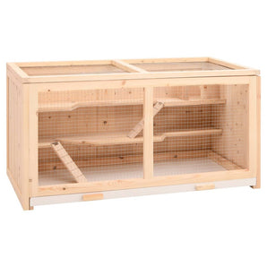 Cușcă pentru hamsteri 89,5x45x45 cm, lemn masiv de brad