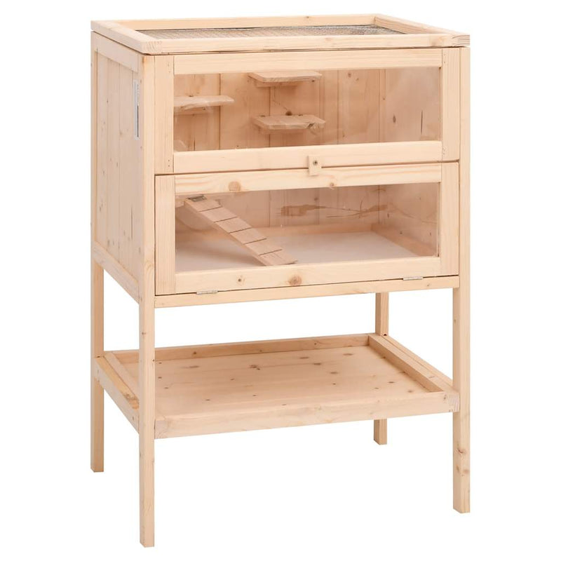 Cușcă pentru hamsteri 55x40x80 cm, lemn masiv de brad