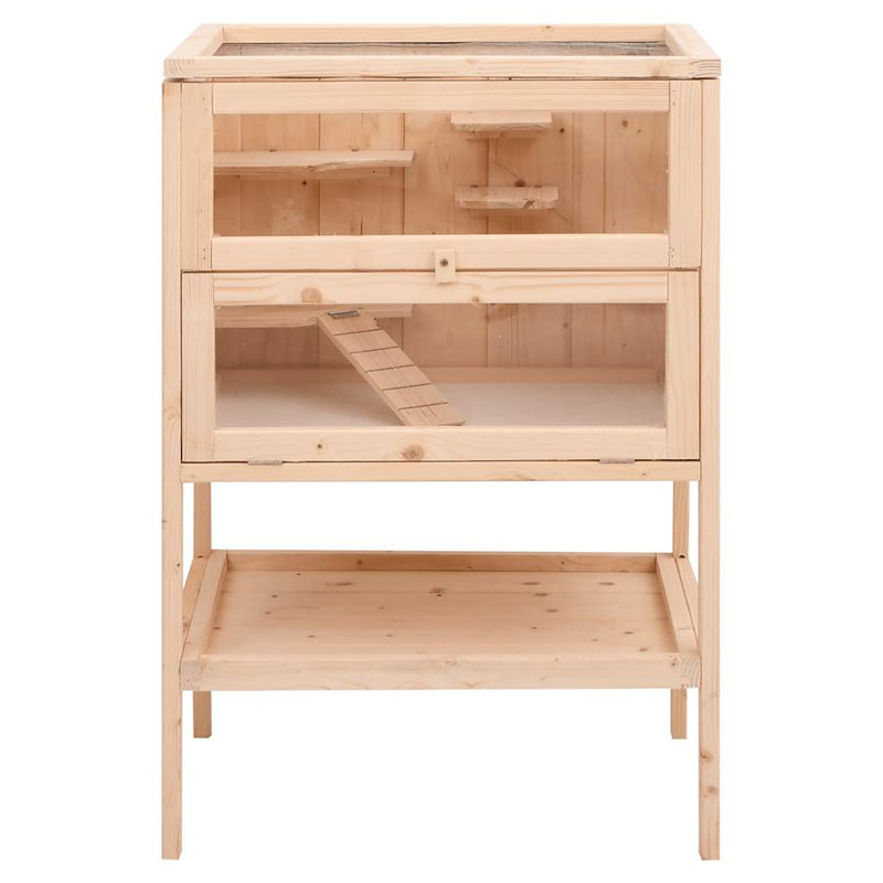 Cușcă pentru hamsteri 55x40x80 cm, lemn masiv de brad