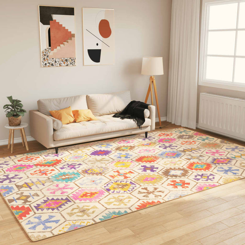 Covor lavabil, multicolor, 190x300 cm