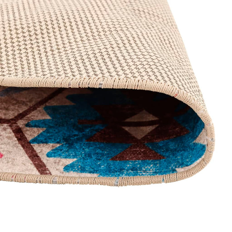 Covor lavabil, multicolor, Ø 120 cm