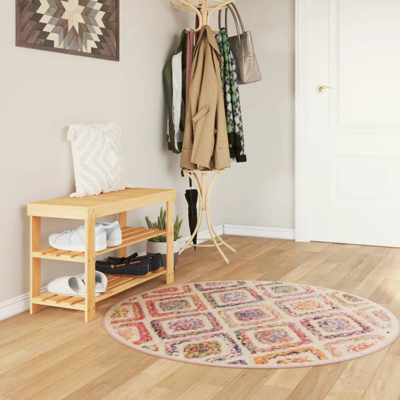 Covor lavabil, multicolor, Ø 120 cm