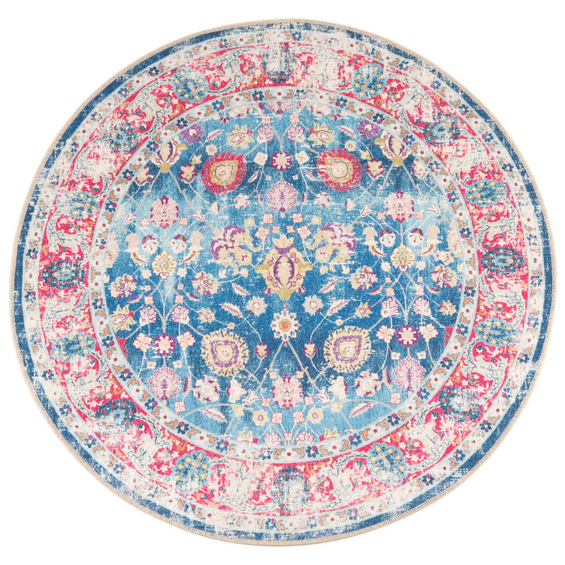 Covor lavabil, multicolor, Ø 120 cm