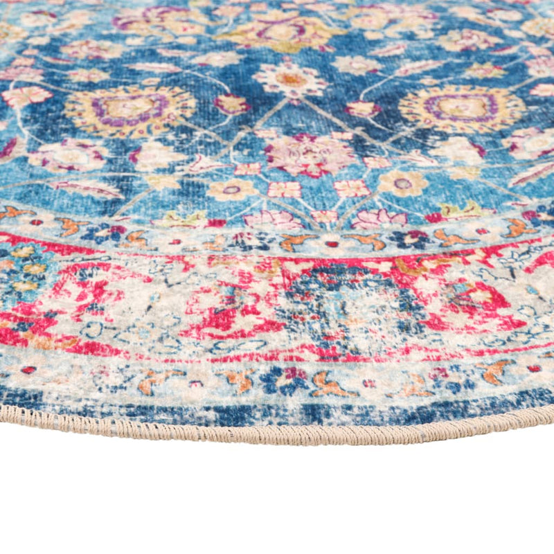 Covor lavabil, multicolor, Ø 120 cm