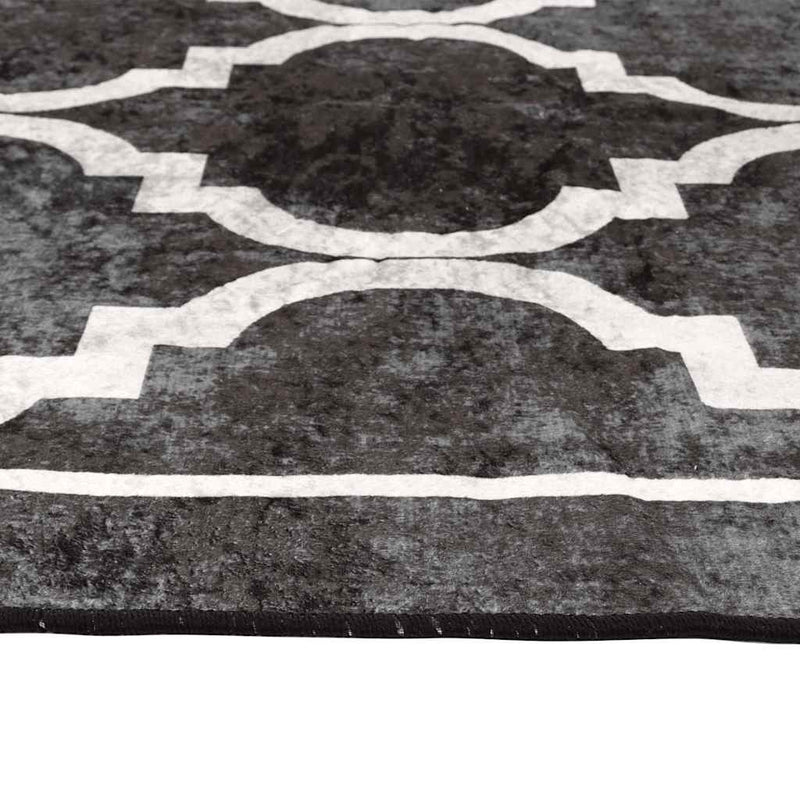 Covor lavabil, alb și negru, 160x230 cm