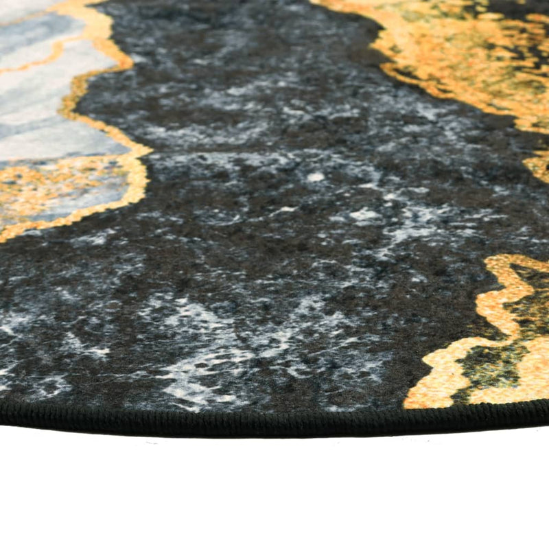 Covor lavabil, multicolor, Ø 120 cm