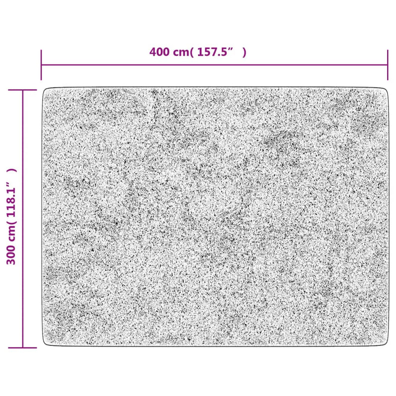 Covor lavabil, antracit, 400x300 cm