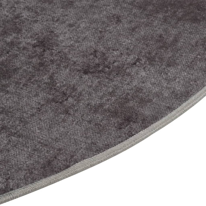 Covor lavabil, gri, Ø 200 cm