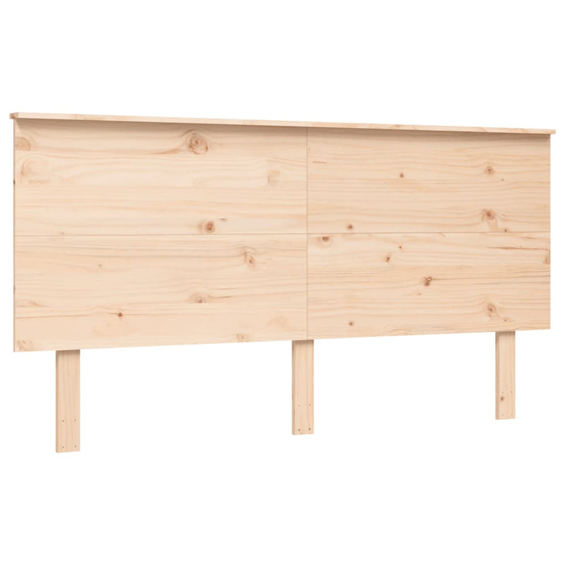 Cadru de pat cu tăblie, lemn masiv, king size