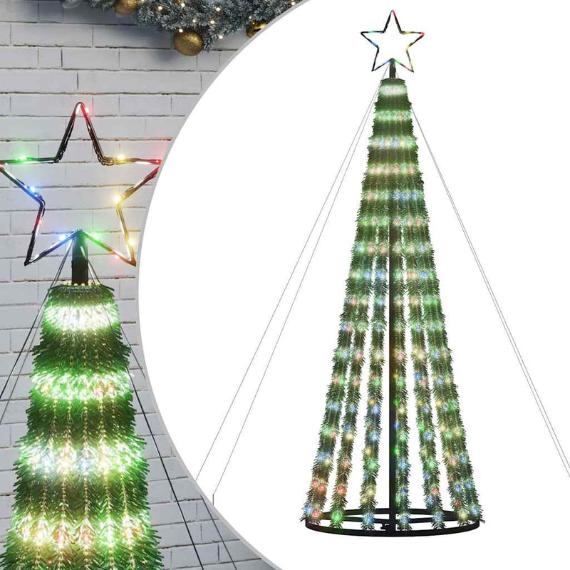 Pom de Crăciun LED 275 LED-uri colorate 180 cm