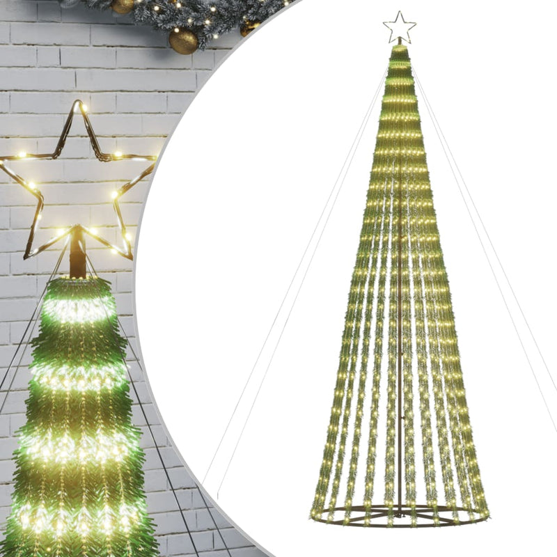 Pom de Crăciun LED 688 LED-uri Alb Cald 300 cm
