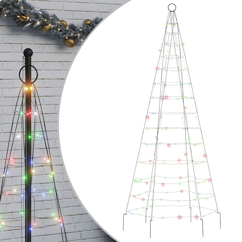 Pom de Crăciun LED 200 LED-uri colorate 180 cm