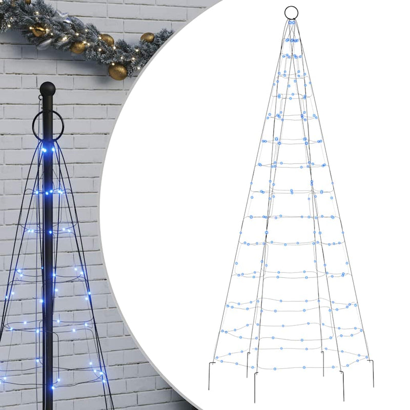 Pom de Crăciun LED 200 LED-uri Albastru 180 cm