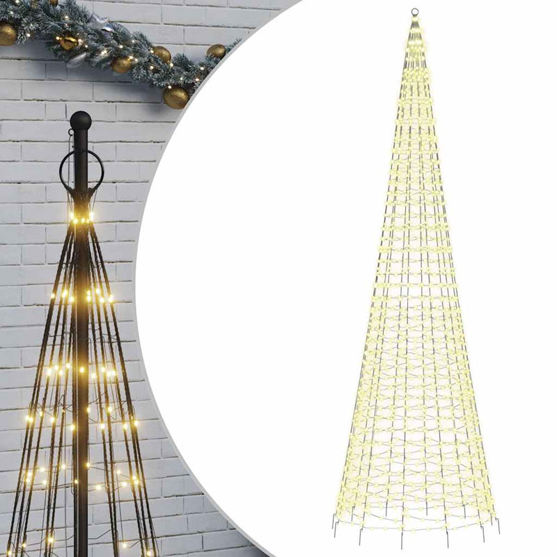Pom de Crăciun LED 1534 LED-uri Alb Cald 500 cm