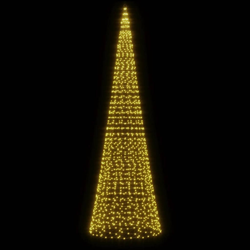 Pom de Crăciun LED 1534 LED-uri Alb Cald 500 cm