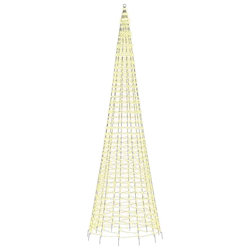 Pom de Crăciun LED 1534 LED-uri Alb Cald 500 cm