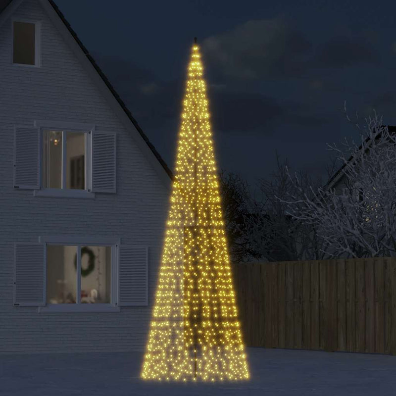 Pom de Crăciun LED 1534 LED-uri Alb Cald 500 cm