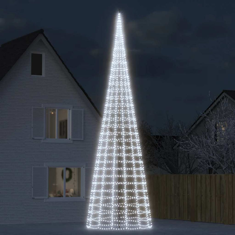 Pom de Crăciun LED 3000 LED-uri Alb Rece 800 cm