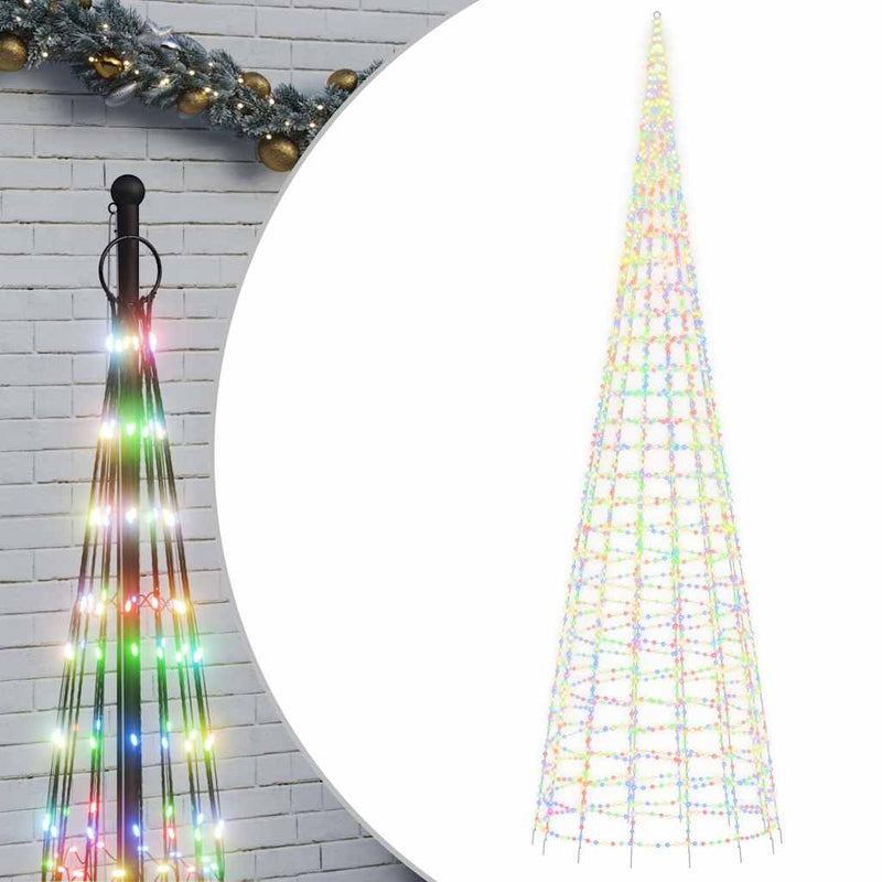 Pom de Crăciun LED 3000 LED-uri colorate 800 cm