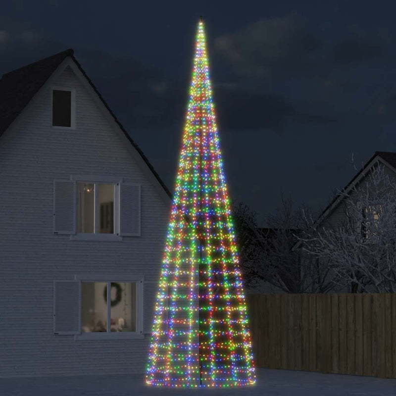 Pom de Crăciun LED 3000 LED-uri colorate 800 cm